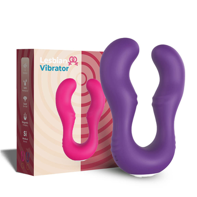 Sexe rechargeable confortable Toy Double Penetration Lesbian de vibrateur de tache du silicone G