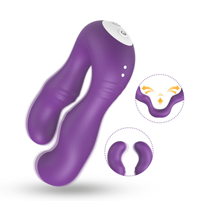 Sexe rechargeable confortable Toy Double Penetration Lesbian de vibrateur de tache du silicone G