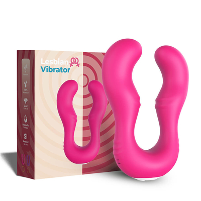 Sexe rechargeable confortable Toy Double Penetration Lesbian de vibrateur de tache du silicone G