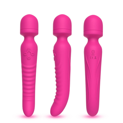 Vibrateur mou de godemiché de cou de double d'extrémité de Massager de chauffage baguette magique intelligente de poids du commerce