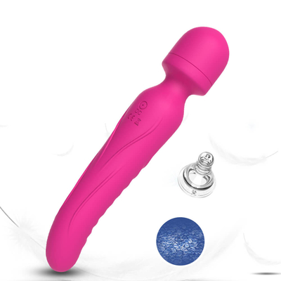 Vibrateur mou de godemiché de cou de double d'extrémité de Massager de chauffage baguette magique intelligente de poids du commerce