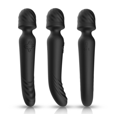 Chauffage intelligent de silicone de poids du commerce de baguette magique de Massager extrémité Bendable molle de cou de double