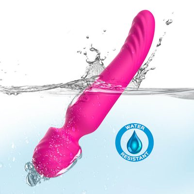 Chauffage intelligent de silicone de poids du commerce de baguette magique de Massager extrémité Bendable molle de cou de double