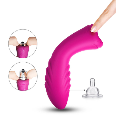Balle détachable de vibrateur de stimulation de clitoris de contrôle de bouton de la batterie une de D.C.A.