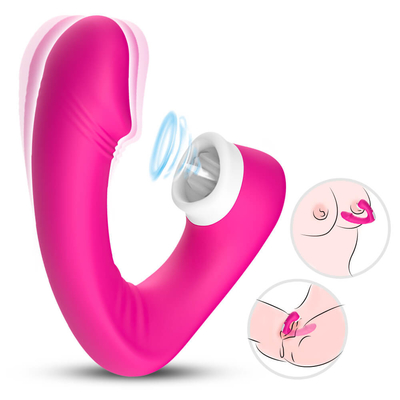 2 femelles dans 1 langue de sexe léchant le vibrateur, jouets adultes de sexe de Clit de nouveauté