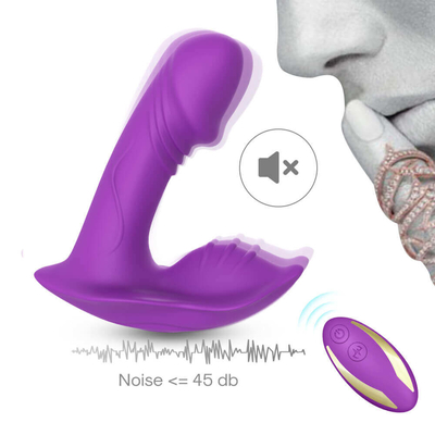 Vibromasseur portable de tache du silicone G de culotte à télécommande, jouet de sexe de vibrateur de gode