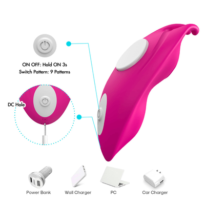 Vibrateur personnel Bunny Clitoris Stimulation de culottes d'agrafe magnétique de résistant à l'eau