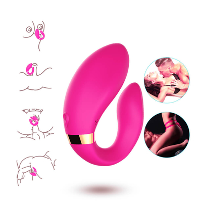 Jouets adultes de taquinerie de couples de vibraphone à distance de Massager de doubles de moteurs préliminaires de vibration
