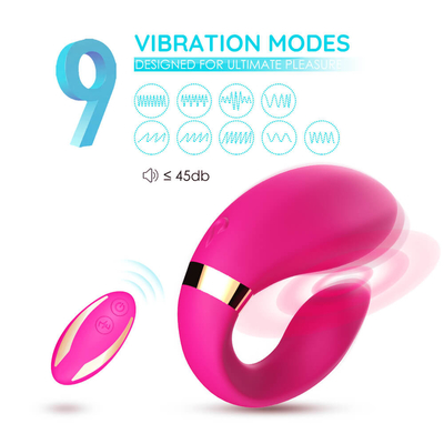 Jouets adultes de taquinerie de couples de vibraphone à distance de Massager de doubles de moteurs préliminaires de vibration