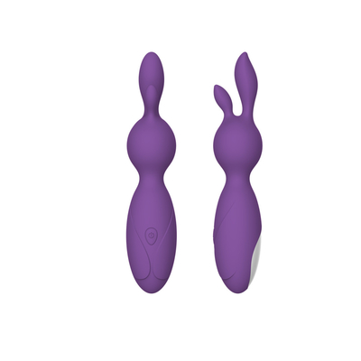 Vibrateur rechargeable de silicone de lapin de poids du commerce