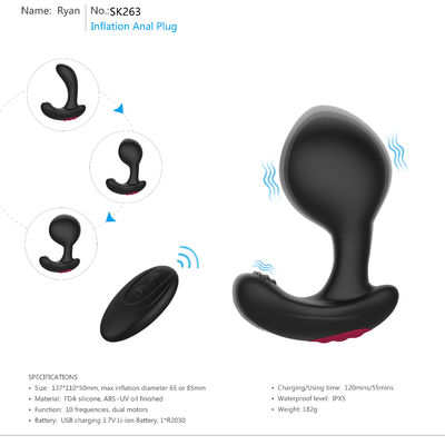 Le sexe IPX5 gai joue la prise anale gonflable d'âne de silicone de santé de jouets de sexe de prise pour le mâle