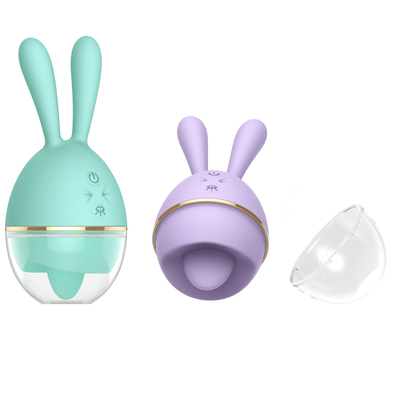 Langue imperméable de moteur de lapin mou double léchant des jouets de plaisir de vibrateur pour des femmes