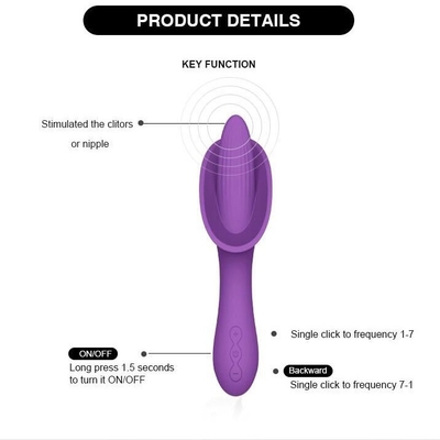Vibrateur mou 166.5*73.6*56.5mm de godemiché de stimulateur oral de langue de vibrateur de balle de Clit