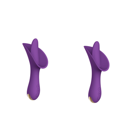 Langue orale du travail de coup léchant le vibrateur de stimulateur de clitoris de surgeons de mamelon de vibrateur