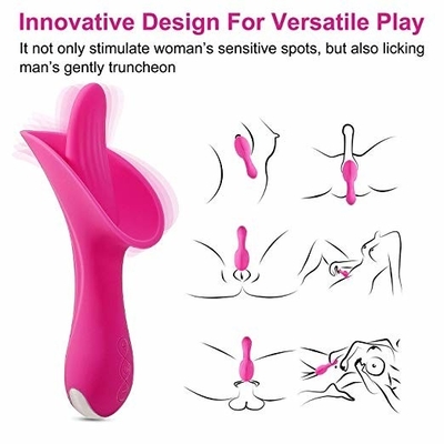 Vraie langue de sentiment de contact léchant l'ODM d'OEM rechargeable de Massager du vibrateur T