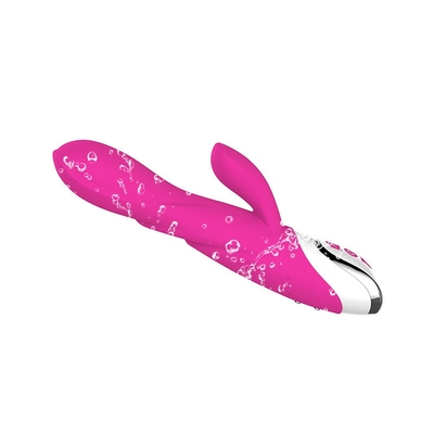 Langue heureuse de vibrateur de lapin de 10 fréquences léchant le stimulateur de clitoris de vibrateur