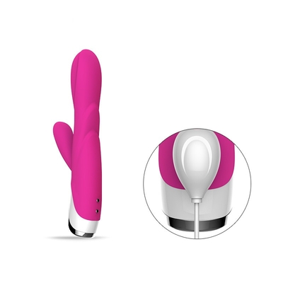 Double godemiché de vibrateur de lapin de 80 minutes avec amour Toy For Lady de vibrateur de Clit 213*64*38mm