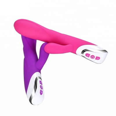 Double godemiché de vibrateur de lapin de 80 minutes avec amour Toy For Lady de vibrateur de Clit 213*64*38mm