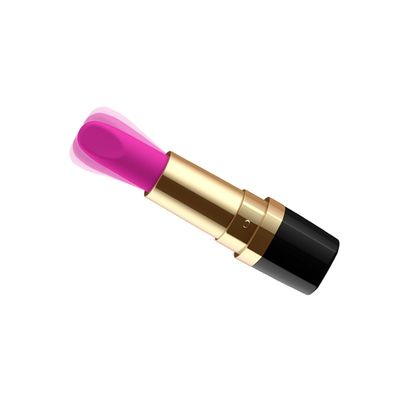 100mm 6V vibrateur noir de Rose Sex Toys Pink Lipstick de 50 minutes pour le jouet de sexe de filles