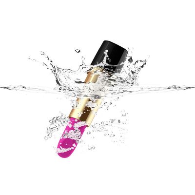100mm 6V vibrateur noir de Rose Sex Toys Pink Lipstick de 50 minutes pour le jouet de sexe de filles