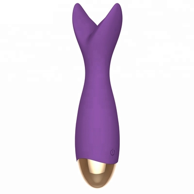 Le dauphin de Massager de stimulation de Clit de silicone de FDA a formé le jouet de sexe de vibrateur de tache de Clit G