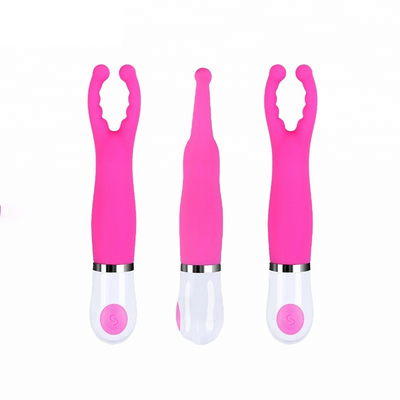 Jouets femelles de débutant de vibrateurs de lapin en gros de silicone
