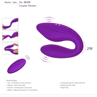 C forment le vibrateur portable de Toy Wireless Remote Control Couples Clit de sexe de vibrateur de tache de G
