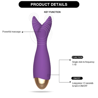 Massager électrique de baguette magique Clit de vibrateur en &quot;y&quot; rechargeable de vibrateur d'ODM USB
