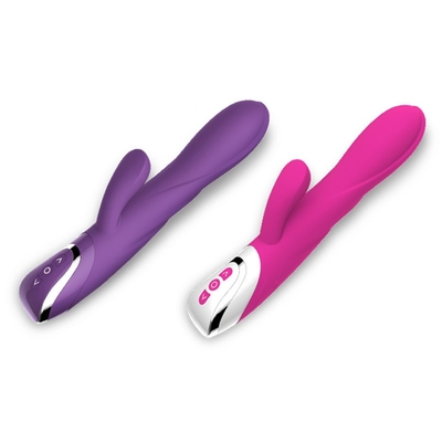 vibrateur rechargeable de Toy Double Motor Pink Lady de sexe de vibrateur de lapin de 213mm