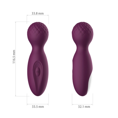 Massager arrière sans fil IPX6 de 4 pouces de silicone de FDA de godemiché de corps de baguette magique de rose rouge de Massager