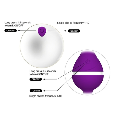 Les boules rechargeables de Kegel de double d'USB aiment le vibrateur 65*65mm d'oeufs