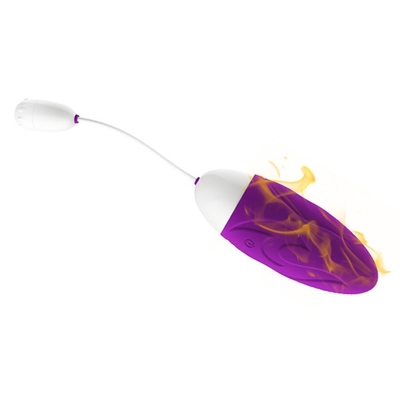Jouet puissant romantique vibrant de chauffage de sexe de pourpre de 10 de vitesse de silicone oeufs d'amour