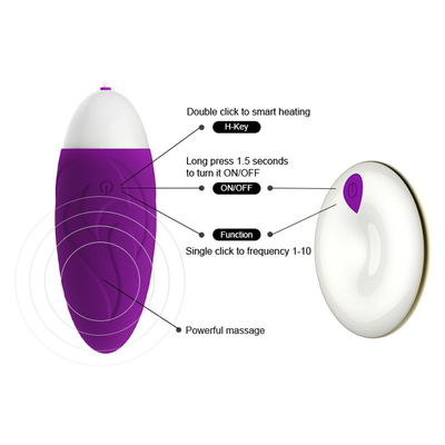 Sexe vibrant Toy Comfortable Purple Egg Vibrator d'oeufs de sécurité de santé 87*33*33mm