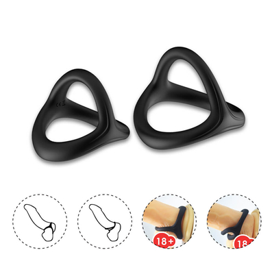 Modes 100% imperméables extensibles de vibration de l'anneau 9 de coq de silicone pour l'homme restant dur