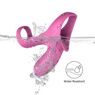 Double anneau vibrant de coq des moteurs 40dbs, vibrateur masculin de pénis de batterie de 280mAh Li