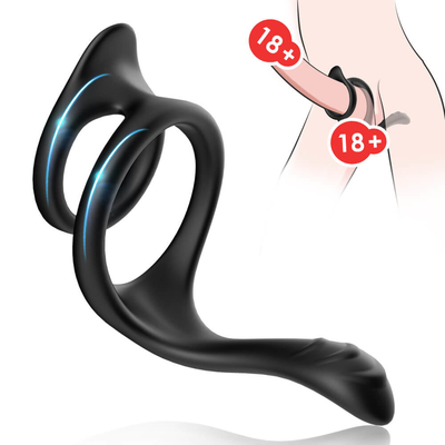 Doubles anneaux de construction de pénis de silicone de Ring Sex Toy 80x70x50mm de pénis de boucle pleins