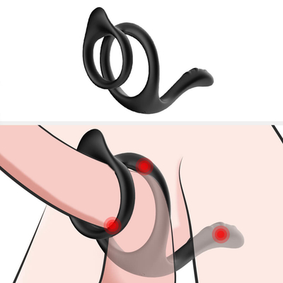 Doubles anneaux de construction de pénis de silicone de Ring Sex Toy 80x70x50mm de pénis de boucle pleins