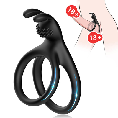 Le plein anneau RoHS de coq de vibrateur de silicone a certifié le clitoris masculin stimulant