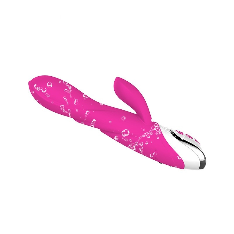 Stimulateur imperméable de chauffage de clitoris de vagin de silicone de lapin de vibrateur rechargeable de point G pour la femelle