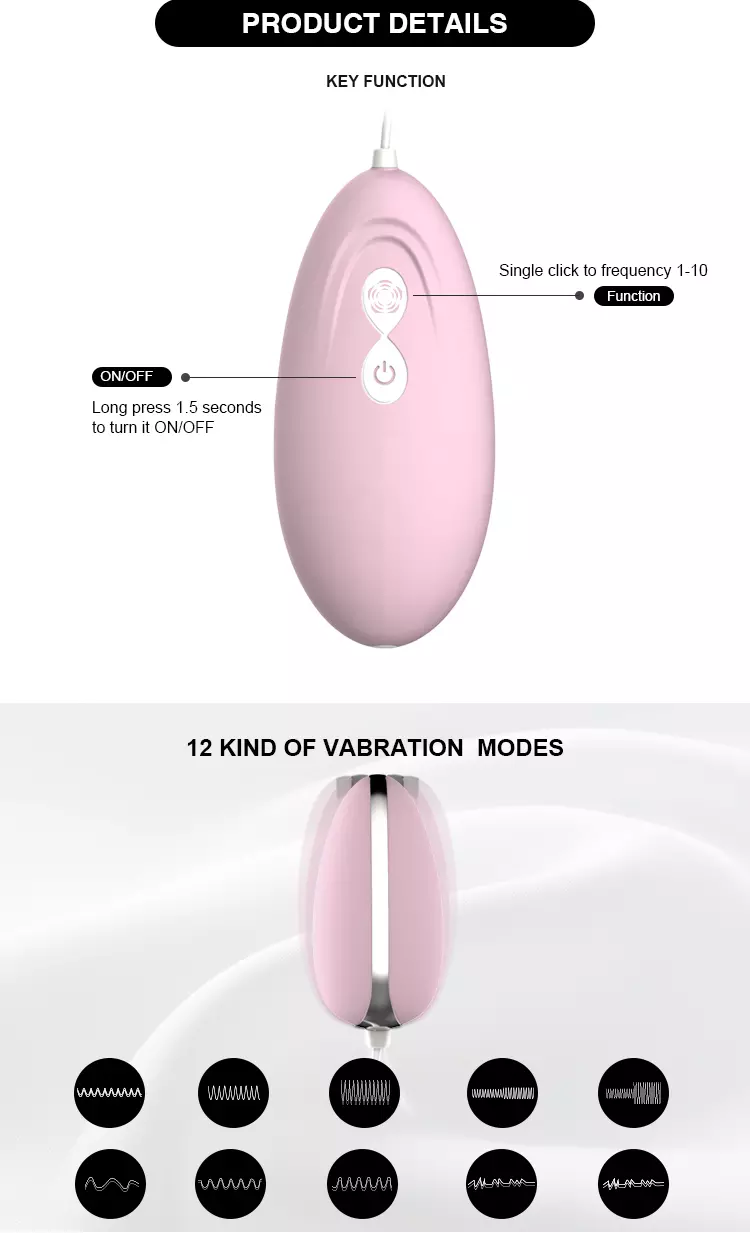 Boule à télécommande sans fil d'oeufs d'amour de silicone de balle de batterie rechargeable de vibrateur