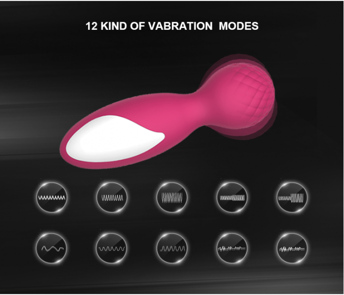 Massager de corps d'édition d'amour de baguette magique de corps de Vibe du silicone G de satin de 10 fonctions mini