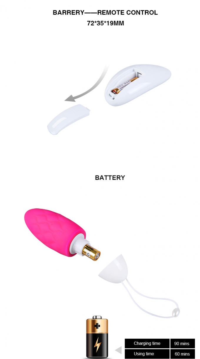 stimulation vaginale de mamelon d'oeufs de vibradores pour la débutante de fille